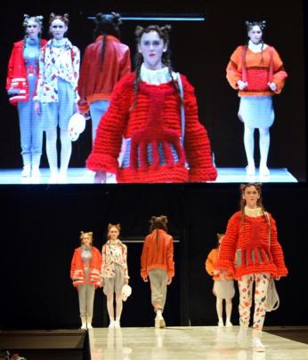 Dunedin designer Georgia Ferguson's collection ''Lights On'' featured heavy woollen knits and...