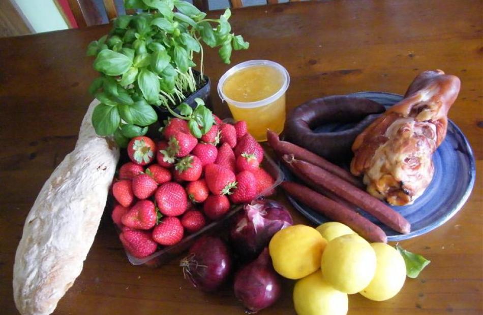 A collection of foods from the Oamaru Farmers Market and historic precinct is ready for tasting.