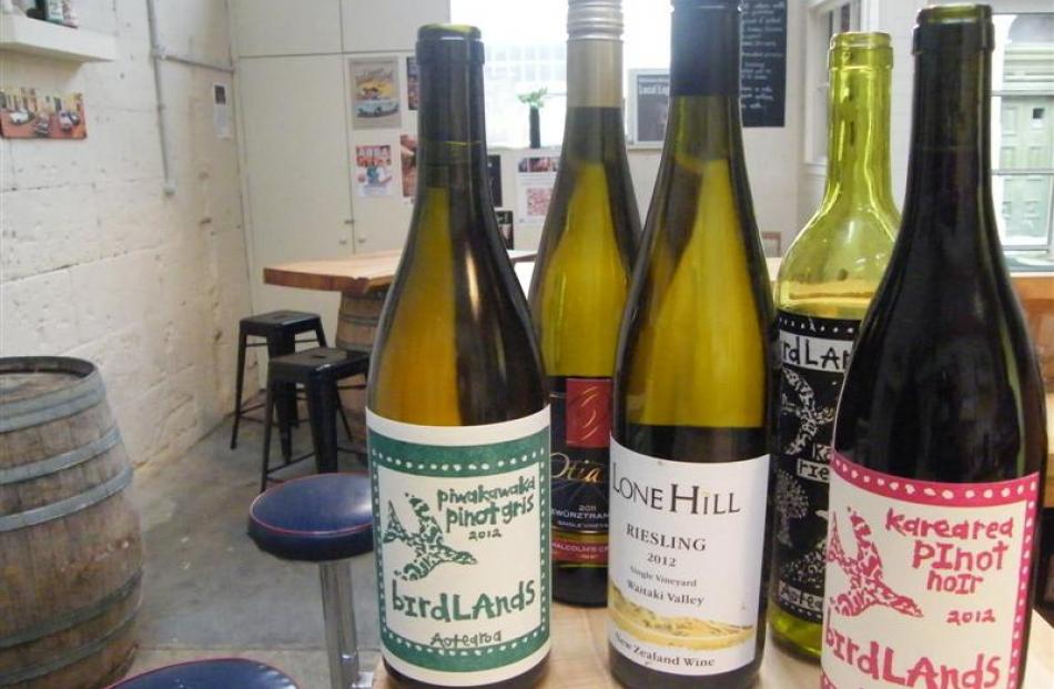 Birdlands and other boutique Waitaki Valley wines are ready for pouring in Birdlands Bar in...