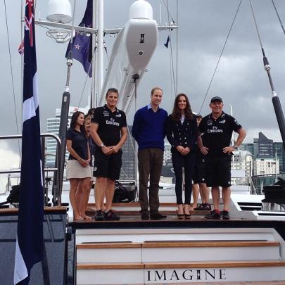 The Duke and Duchess and their match race sailing teams.