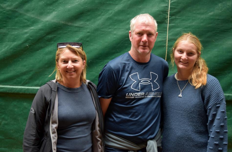 Judy Paterson, Trent Paterson and Hannah Paterson, 18, of Cambridge, Waikato.