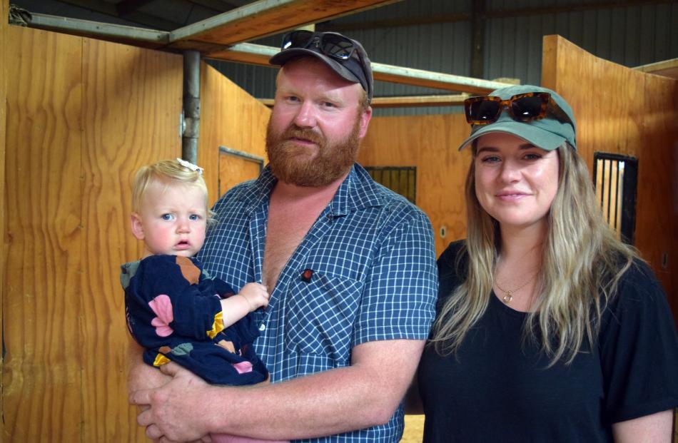 Norton Mathieson, Abby Fitzgerald and Bonnie Mathieson, 1, all of Invercargill.