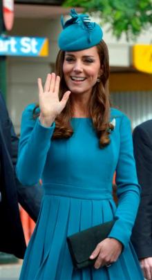 The Duchess of Cambridge greets well-wishers in the Octagon. Photo by Gerard O'Brien