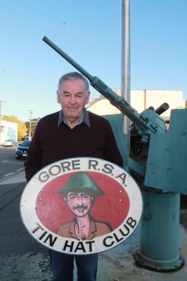 Tin Hat Club and RSA committee member Murray Kirk prepares for the club’s 406th tattoo, in May...