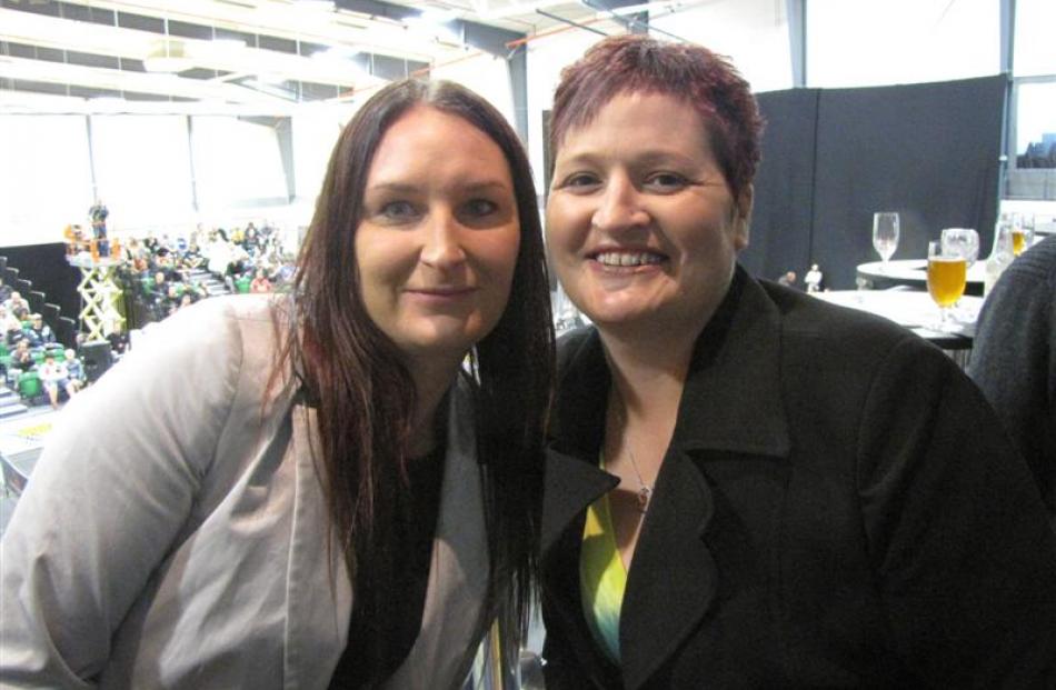 Micaela  Sloan (left) and Mel Frazer, both of Invercargill.