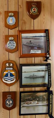 The plaques and photos are from ships Mr Thomas served on as an apprentice engineer in the Royal...