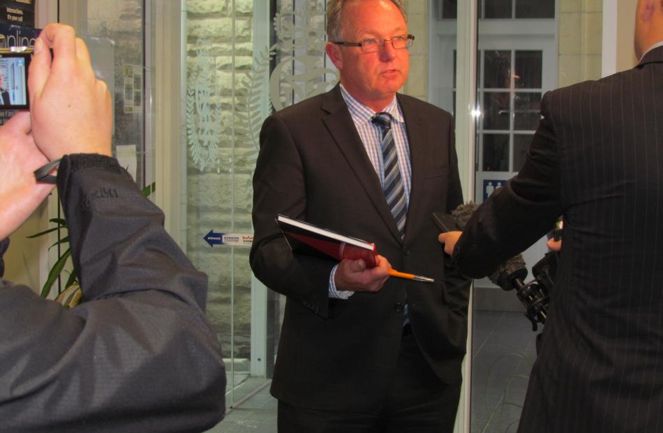 Detective Senior Sergeant Malcolm Inglis of Dunedin CIB outlines the homicide investigation to...