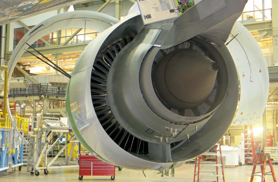 A $23 million GE90 engine made by General Electric for the  777-300.