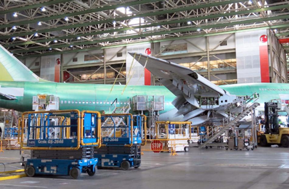 The 1500th Boeing 747 to be built at the Boeing Factory in Everett.