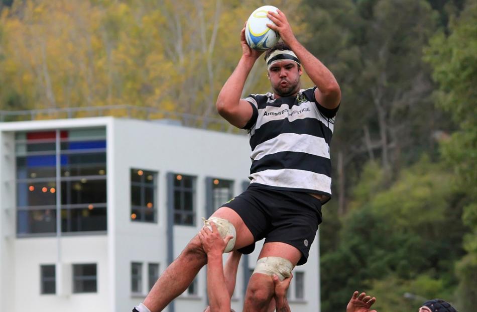 Tom Franklin takes a lineout for Southern.