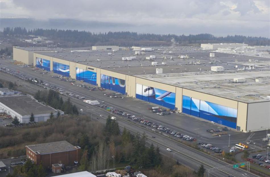 Disneyland could easily fit inside the footprint of the Boeing factory at Everett, north of...