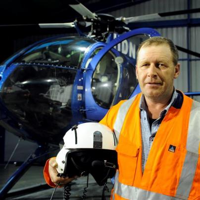 Central South Island Helicopters Ltd pilot Gary Oakes, who evacuated mine staff, at his Herbert...