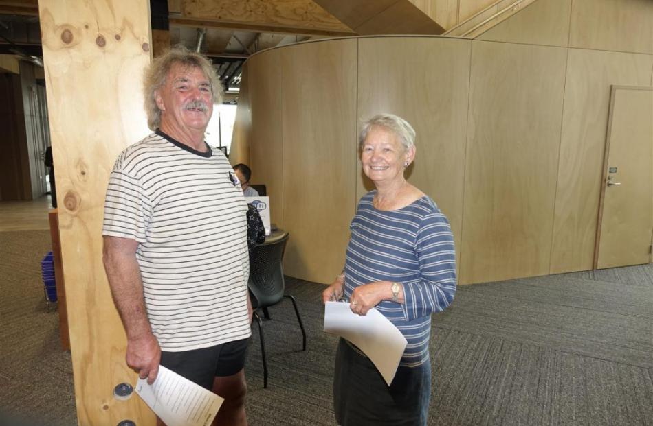 Ash Watters of Ashburton with library manager Jill Watson.