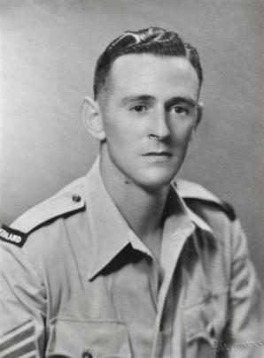 A photograph of  then Sgt  Huntley taken in Alexandria, in Egypt, in July 1945.