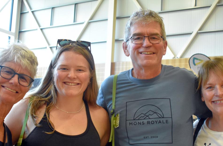 Christine Hutton, of Wanaka, and Olivia, Richard and Jo Hutton, of Invercargill.