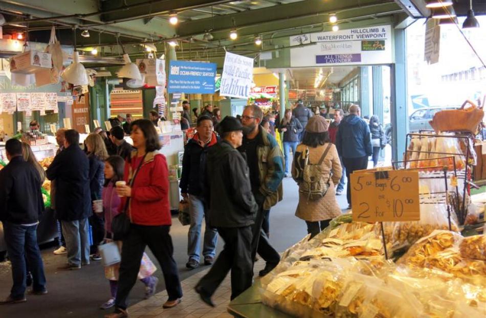 Pike Place Market during the day.