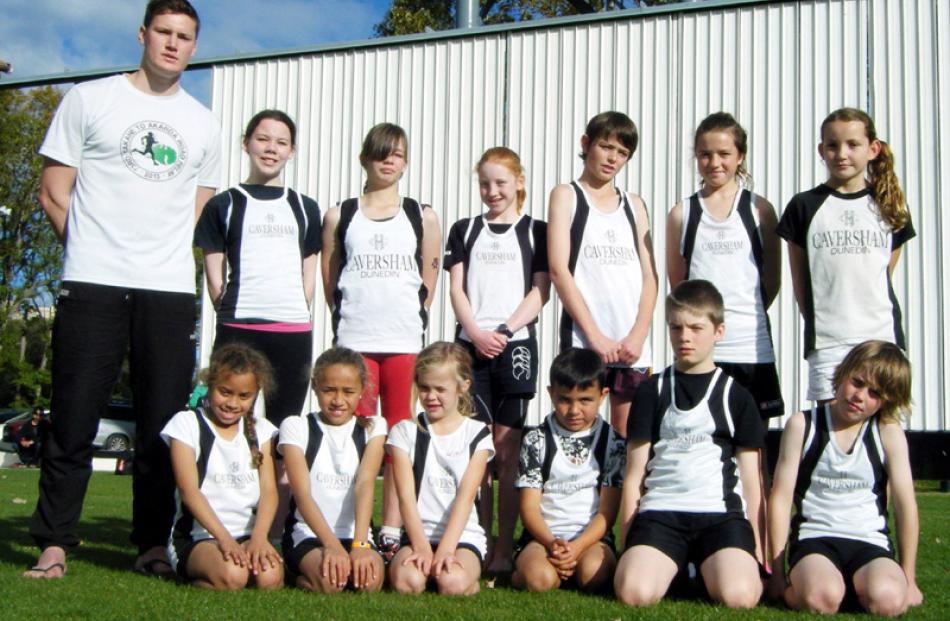 Back: Lyndon Marfell, Tessa &amp; Jessica Brownlie(both 12), Alika Croot(10), Max Milne(12),...