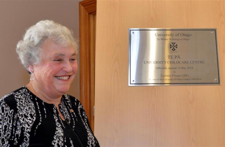 University of Otago stalwart Lorraine Isaacs had the privilege of opening the  centre.