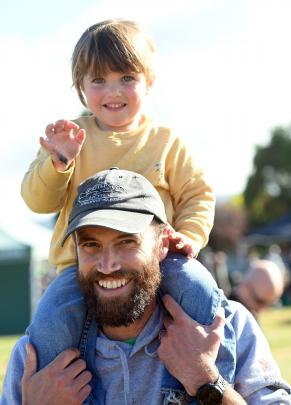 Caleb Green and his daughter Sylvie Green, 3, of Dunedin.