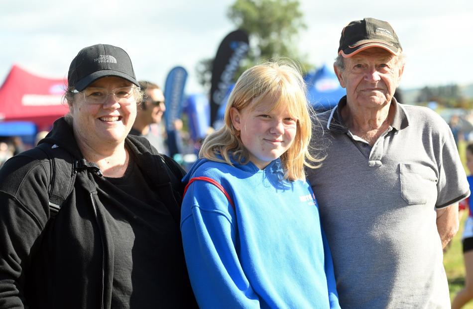 Kees Dinnissen (right), of Balclutha, with his daughter Barbs Dinnissen, of Mosgiel, and...