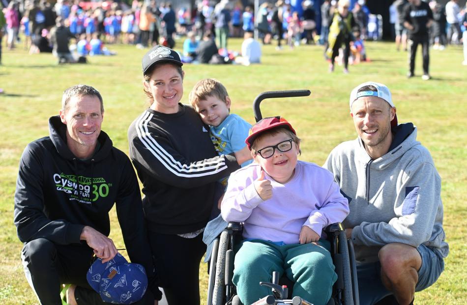 Stephen Smith, of Christchurch, and Stacey, Wilfred, 4, Stanley, 12, and William Smith, all of...