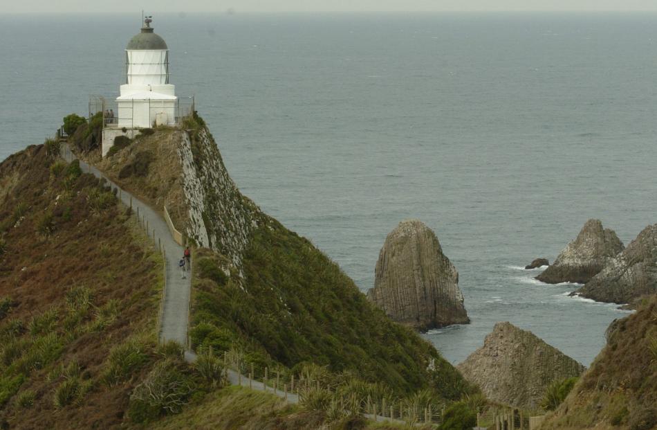 The Nugget Point lighthouse near Balclutha. Photo by Gerard O'Brien.