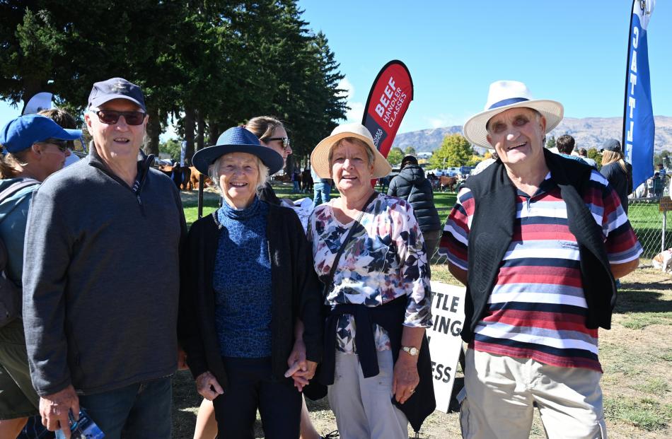 Cliff and Pauline Wilson, of Oamaru, and Alison and Ian Rutherford, of Clyde.