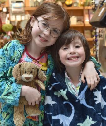 Caroline, 9, and Melanie May (6) Taylor-Connell, of Dunedin.