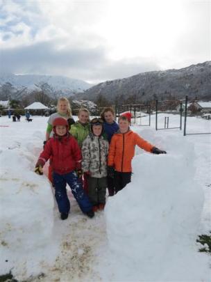 Arrowtown School pupils could not stay away yesterday, despite school being closed. After...