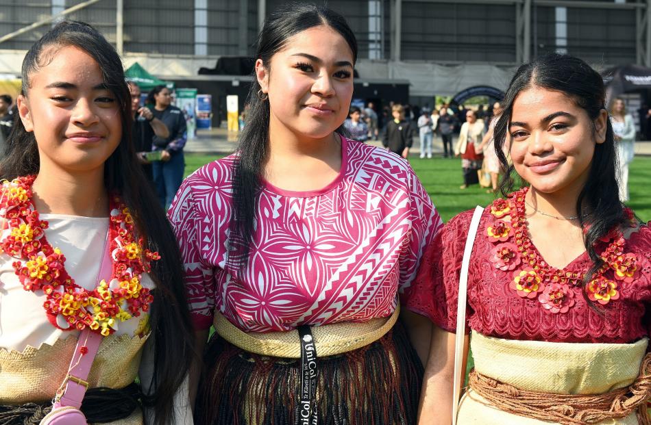 Seini Moataane, 14, Suliana Samita, 17, and Mele Moataane, 15, all of Dunedin.