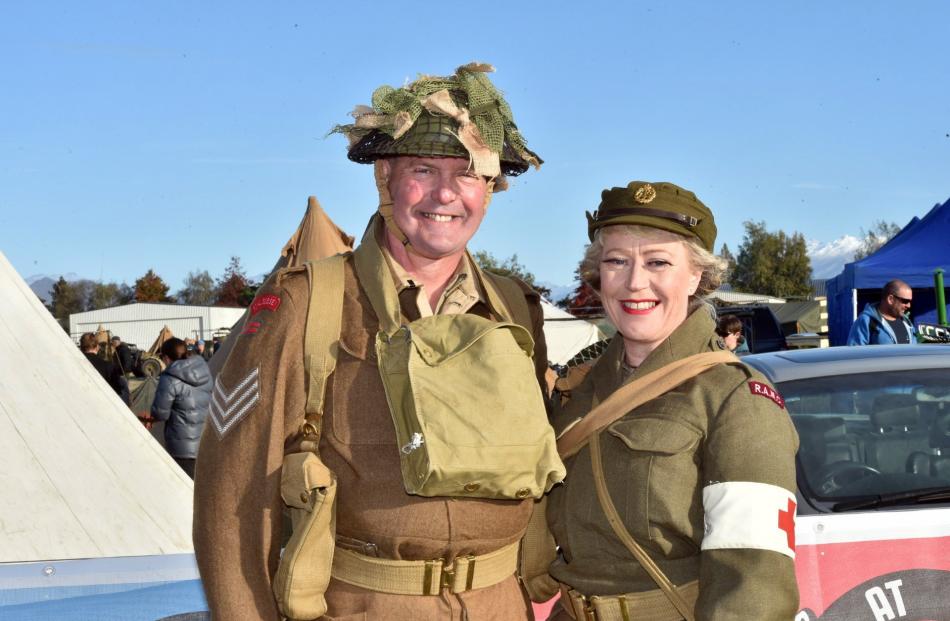 Lee Russell and Rolien Ham-Geliefde, both of Dunedin, members of the Oamaru Coastal Defence Group...