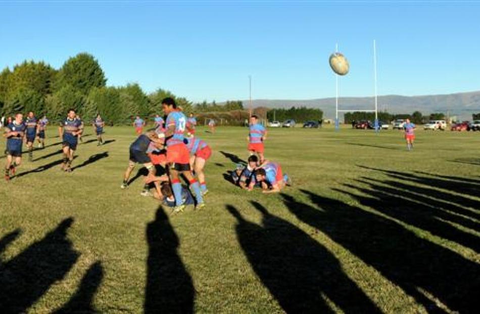 Central Otago and South Otago premier rugby teams play at Maniototo Park, in Ranfurly, on...