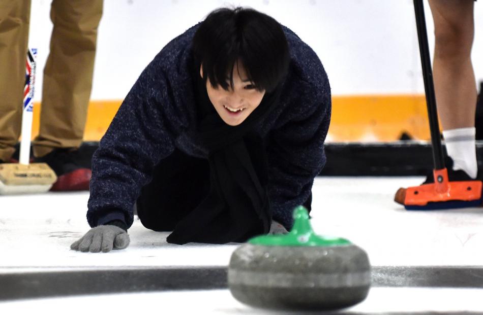 Haruma Ogawa, 16, of Japan, a year 11 pupil at Otago Boys' High School, eyes up his shot at the...
