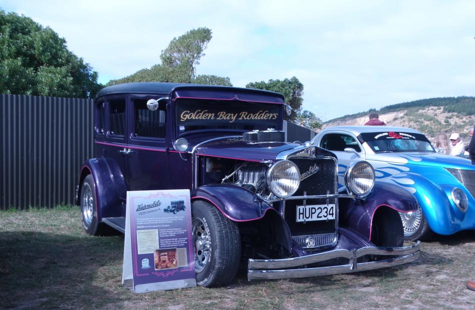 Many of the cars, like this 1929 Hupmobile Century A, had information cards on display with them,...