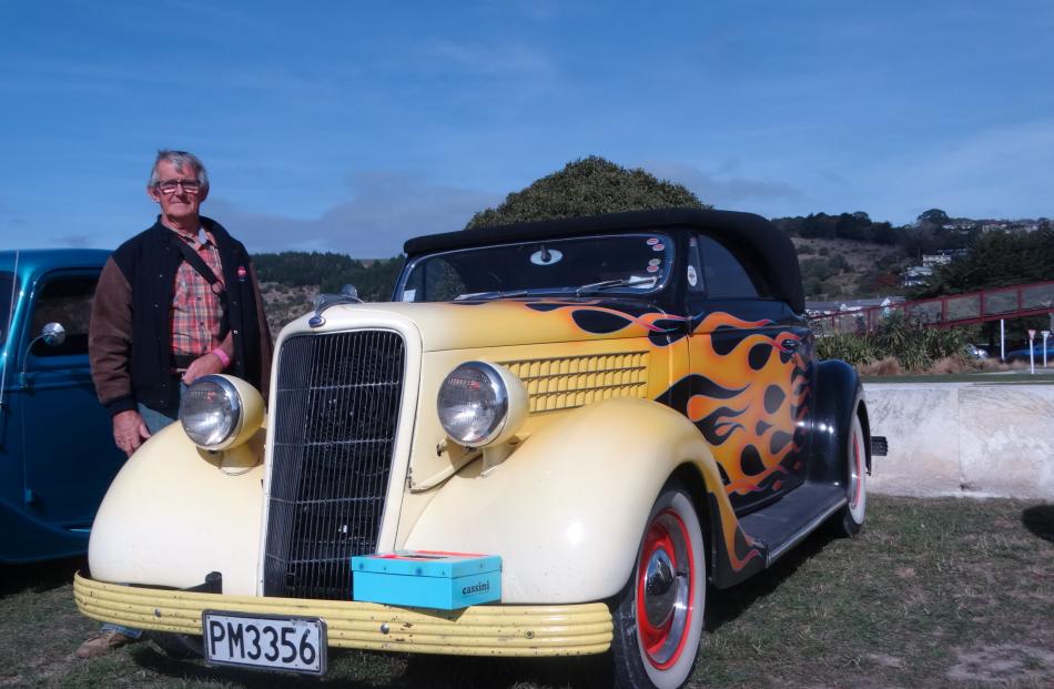 Pre 49 Nationals event organiser Brian Ward proudly displays his wife’s 1936 Ford Roadster....
