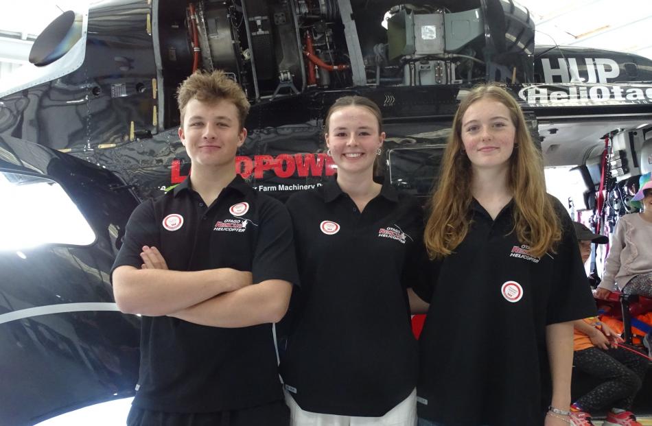 Tomas Colby, 16, Lily Bently, 16, and Ashlyn Bonham, 16, all of Queenstown.