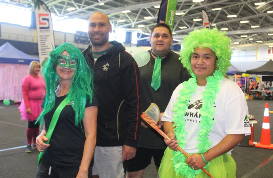 Cheryl Maslin, of Gore, Jonathan Pokomaki and Michael Gallately, both of Invercargill, and Sarnya...