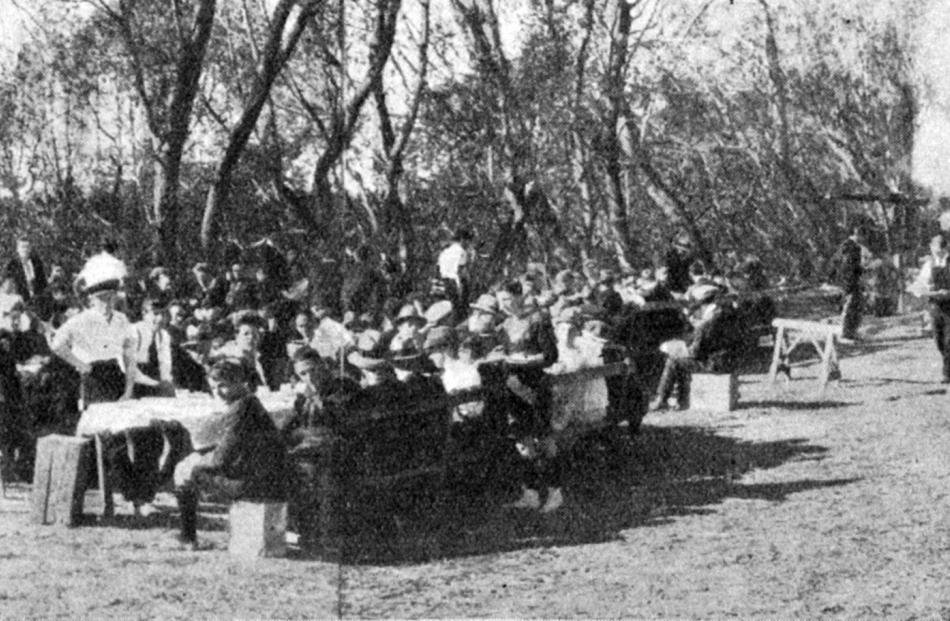 South Island young men's Baptist Bible camp at Maheno over Easter 1924. PHOTOS: OTAGO WITNESS, 27...