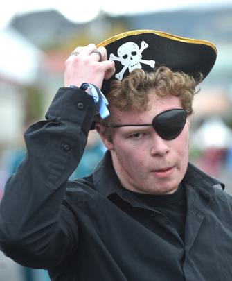 First-time Hyde St party participant Tom Coudret, 19, opts for the pirate look.