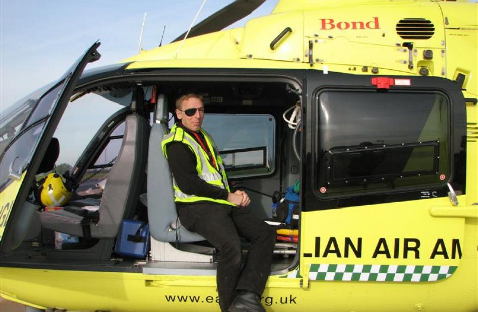 James Piercy visits the air ambulance service to thank 
...