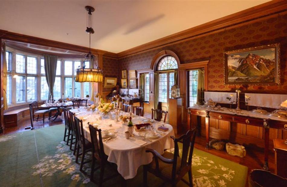 The dinning room at Olveston.