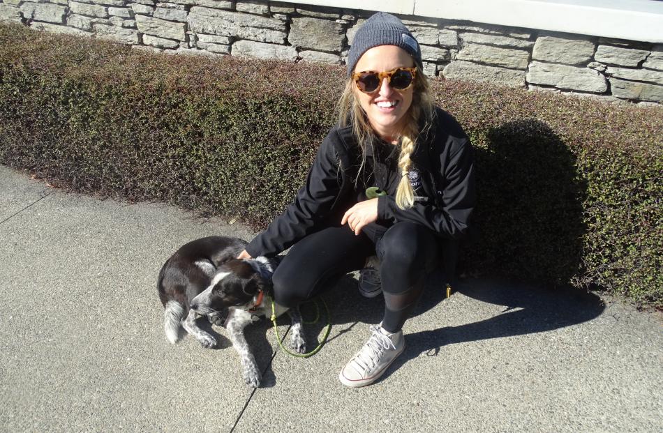 Heidi Gillingham, of Queenstown and assistance dog Crab.
