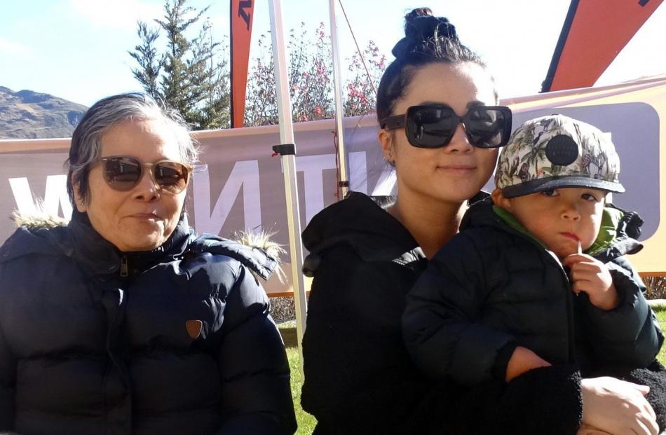 Maria Dao, Anna Dao and Lachlan Beattie, 2, all of Queenstown.