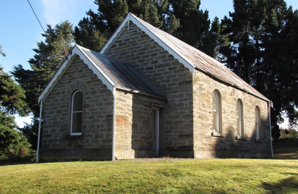 The stone Macraes church in Valley St, Macraes Flat,  is for sale.