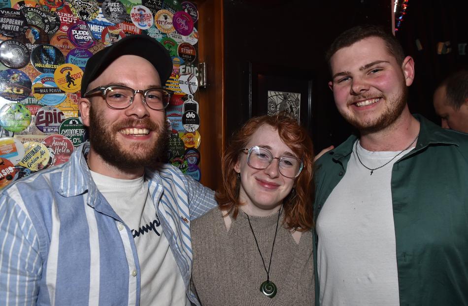 Tyson Mills, Jess Wilton and Tiaan Pienaar, all of Dunedin.