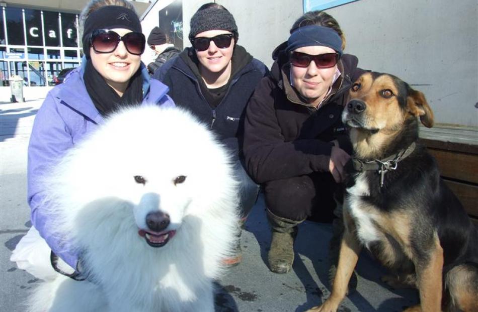 Enjoying the Dog Derby at Coronet Peak last week are (from left) Erin McGimpsey, Virginia...