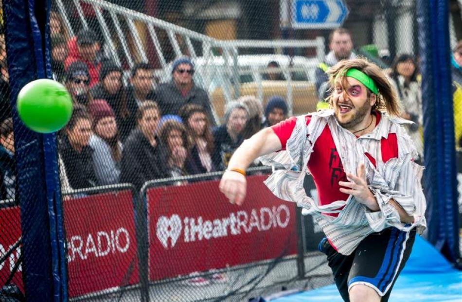 Ski bunnies, zombies, elderly and super heroes took to Earnslaw Park for the dodgeball competition.