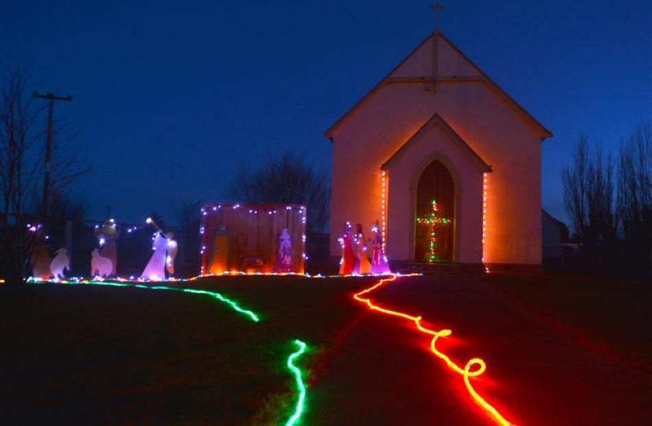 St Paul's Catholic Church lights up Middlemarch.