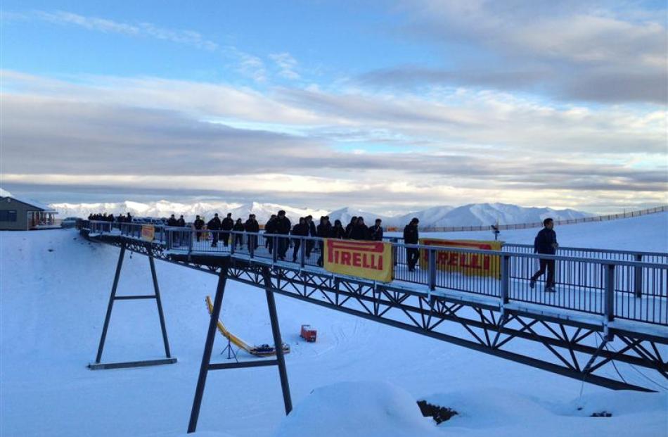 These Pirelli tyre dealers were given the chance to try their driving skills on ice and snow on...