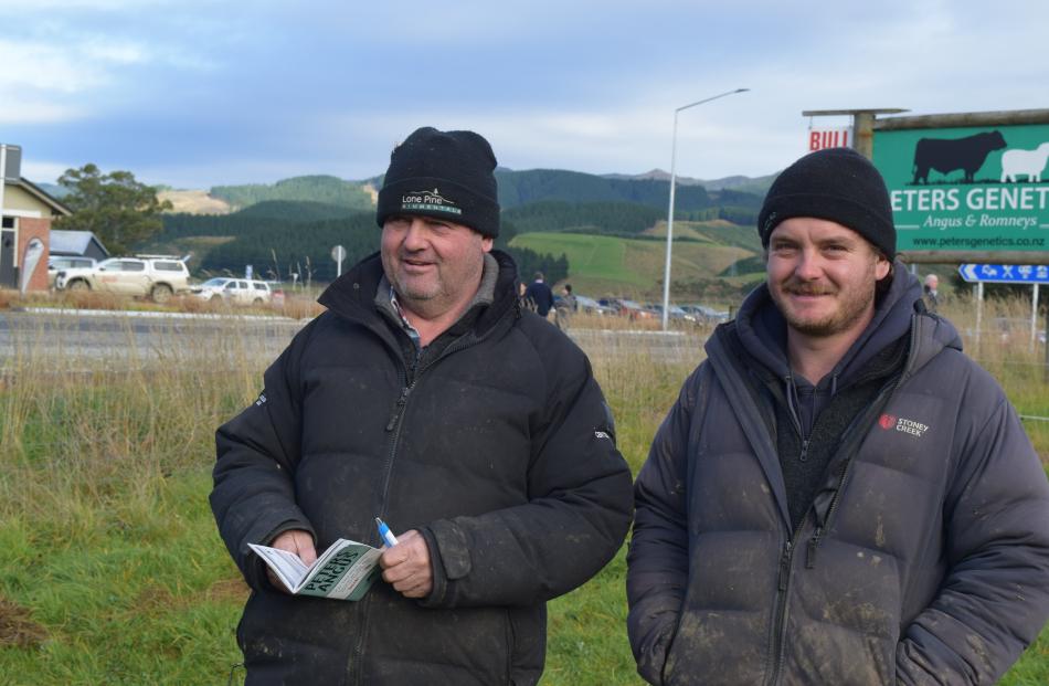 Mike McElrea and his son Sean McElrea, both of Edievale.
